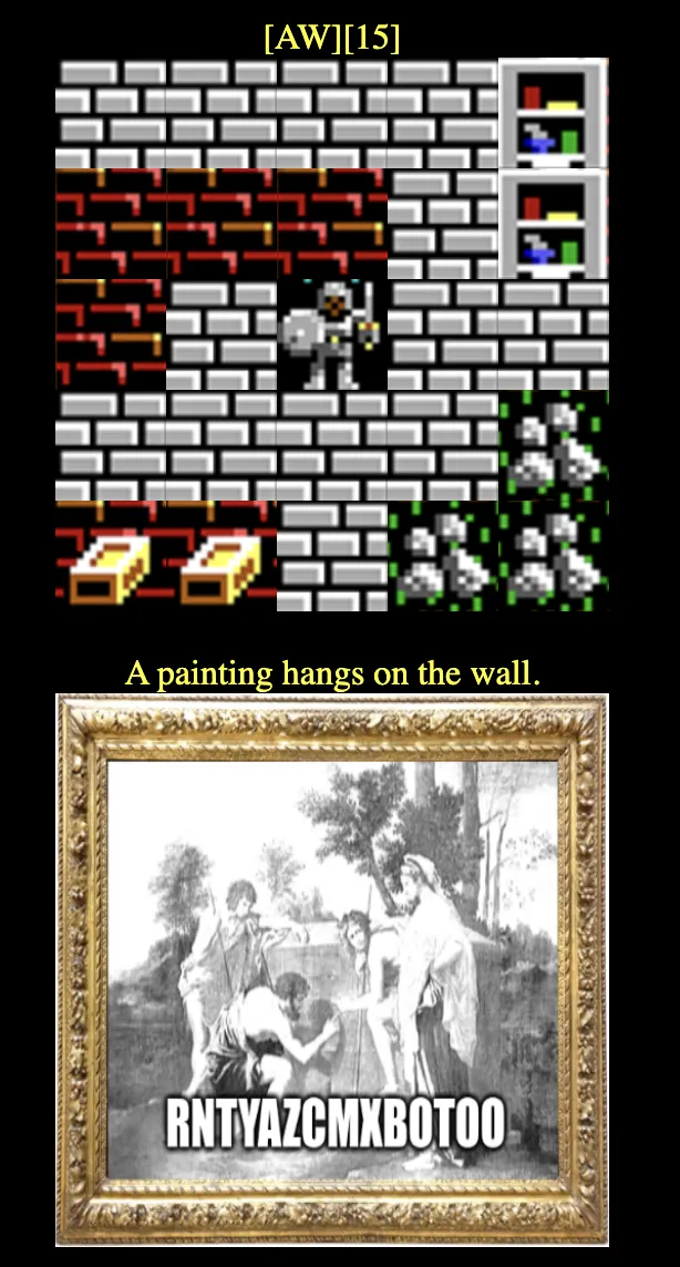 Second painting with ciphertext